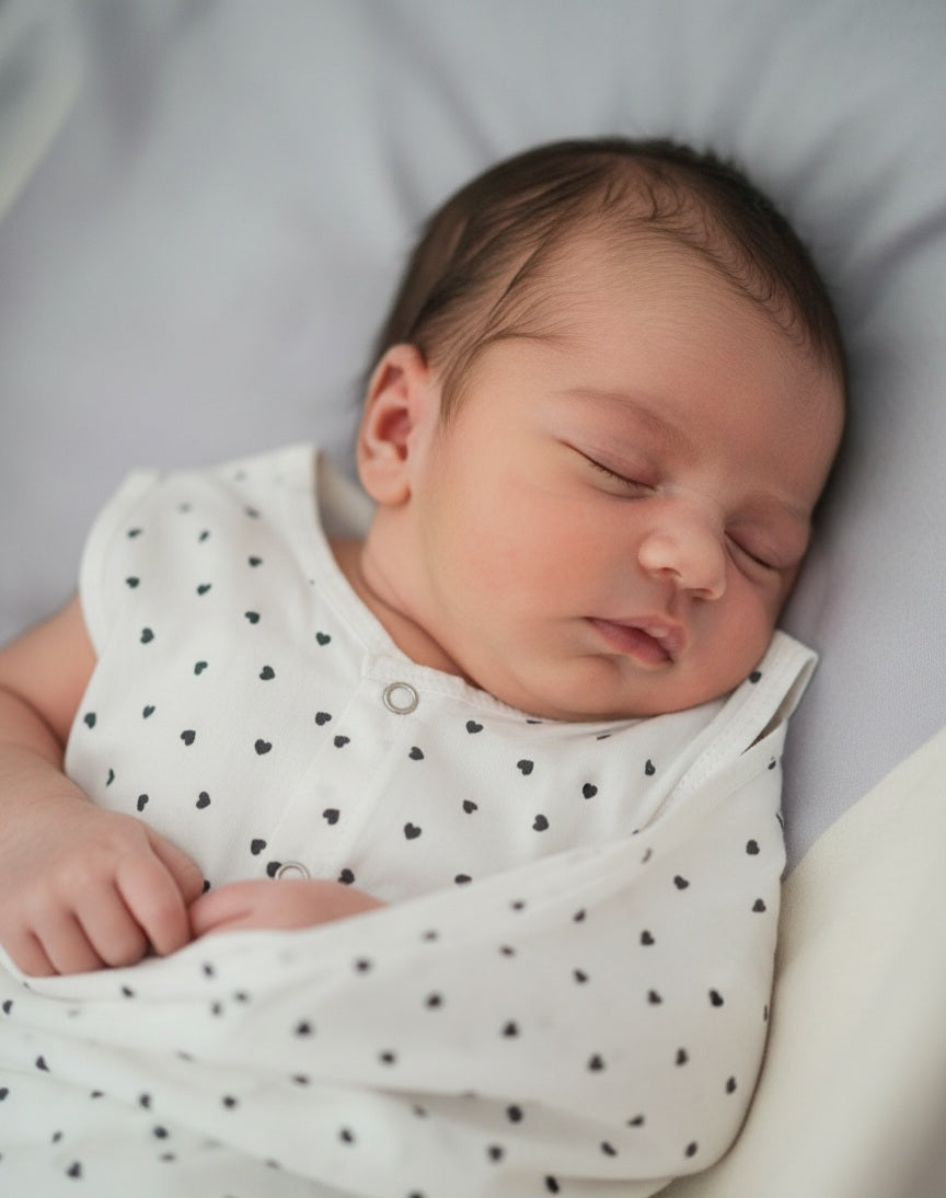 Monochrome Heart Print Cotton Essentials Top