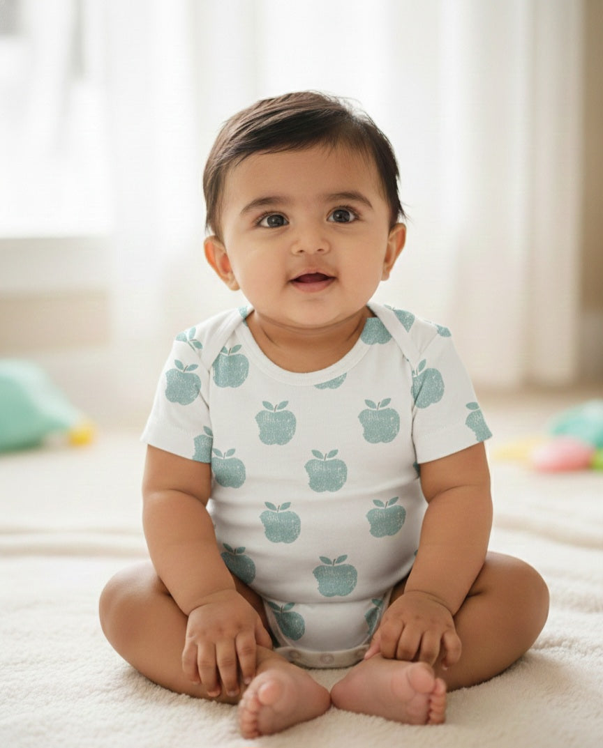 Sweet Apple-White Onesie
